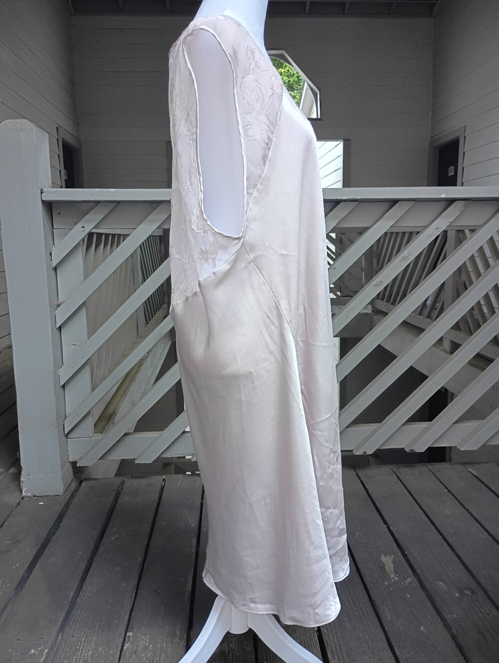 Oscar De La Renta Vintage Pink Label Blush Pink Nightgown Size 2x - Picture 5 of 8